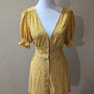 BB Dakota by Steve Madden Yellow Floral dress size 2